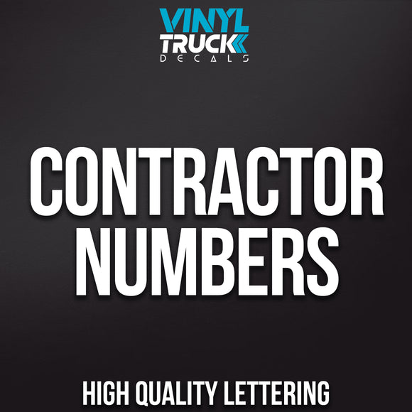 contractor numbers