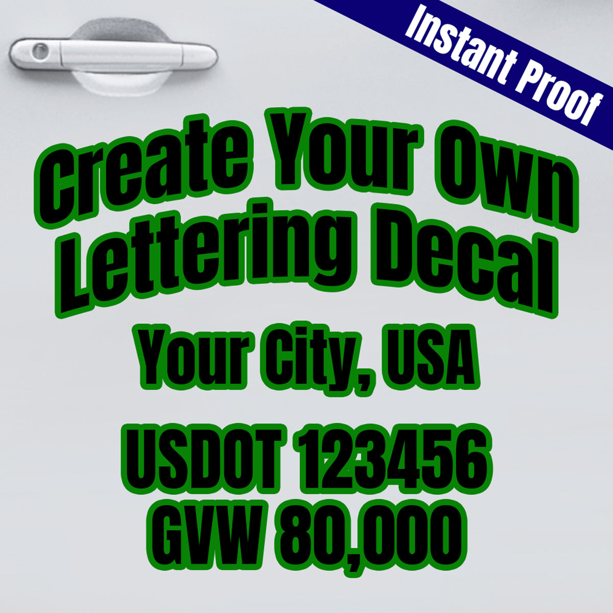 Create Your Own Truck Door Lettering VINYL TRUCK DECALS