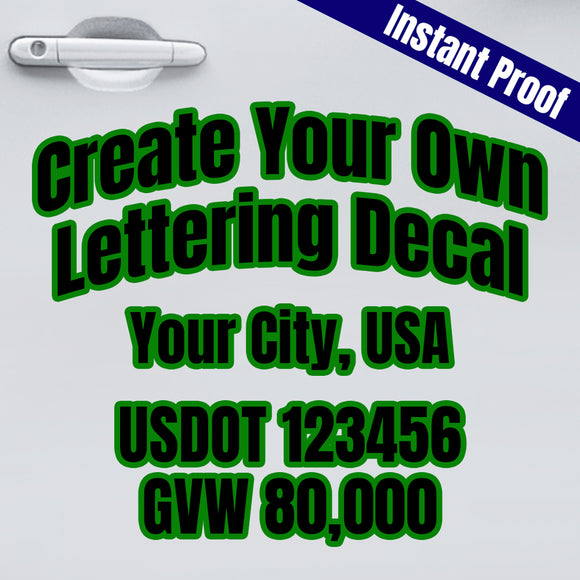 create your own usdot decal
