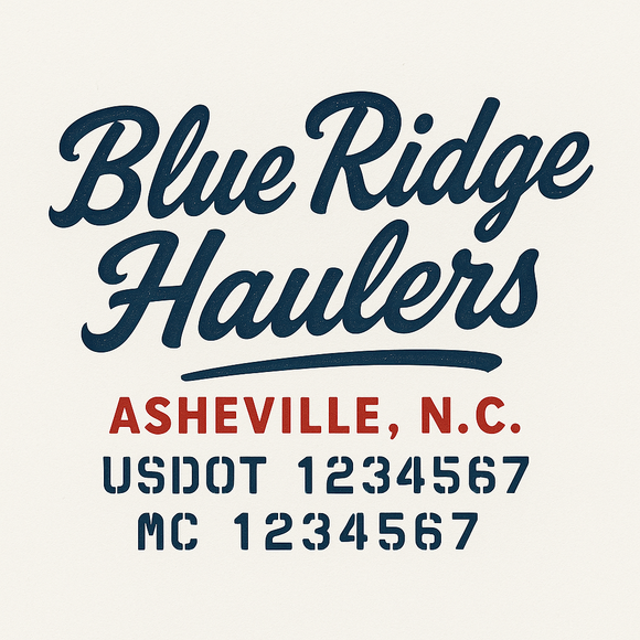 Custom Truck Door Decal Sticker Lettering Sign With Business Name, City-State, USDOT, MC, GVW, CA, KYU, VIN (Set of 2)