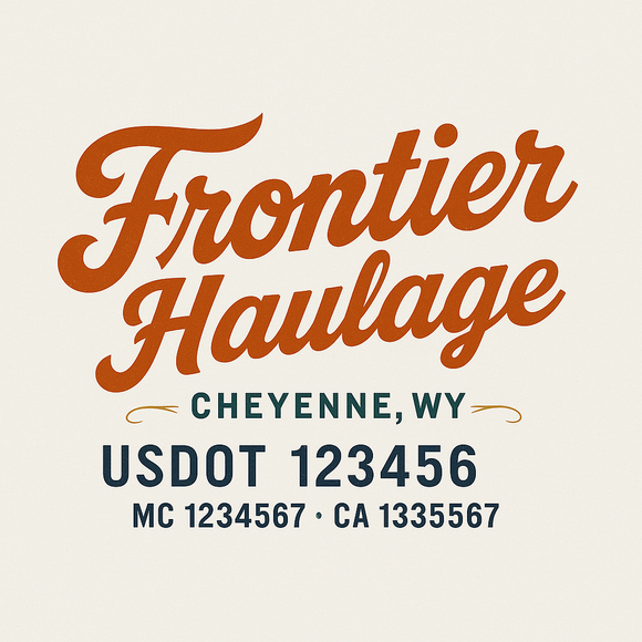 Custom Truck Door Decal Sticker Lettering Sign With Business Name, City-State, USDOT, MC, GVW, CA, KYU, VIN (Set of 2)