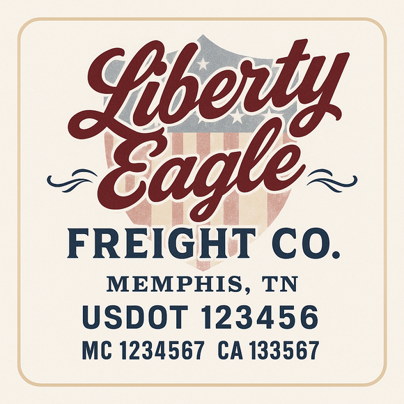 Custom Truck Door Decal Sticker Lettering Sign With Business Name, City-State, USDOT, MC, GVW, CA, KYU, VIN (Set of 2)