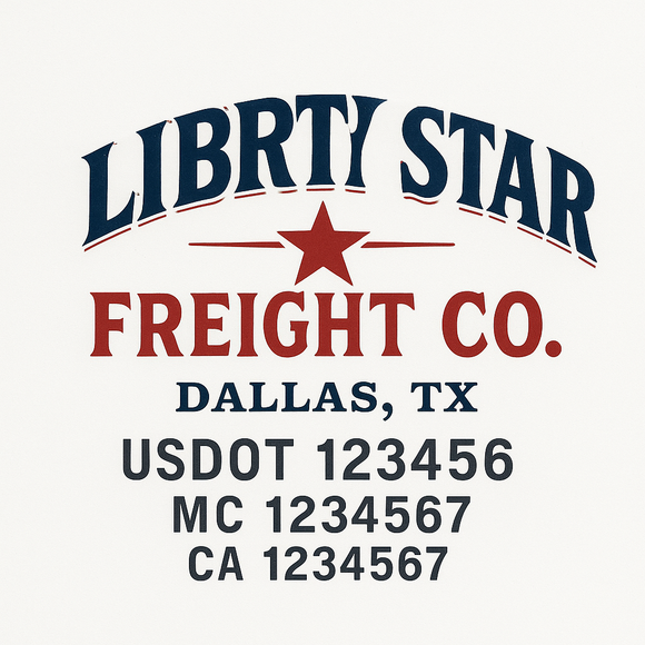 Custom Truck Door Decal Sticker Lettering Sign With Business Name, City-State, USDOT, MC, GVW, CA, KYU, VIN (Set of 2)