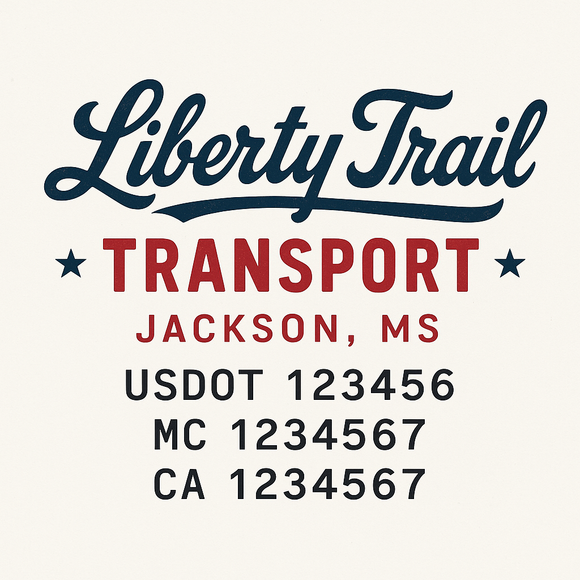 Custom Truck Door Decal Sticker Lettering Sign With Business Name, City-State, USDOT, MC, GVW, CA, KYU, VIN (Set of 2)