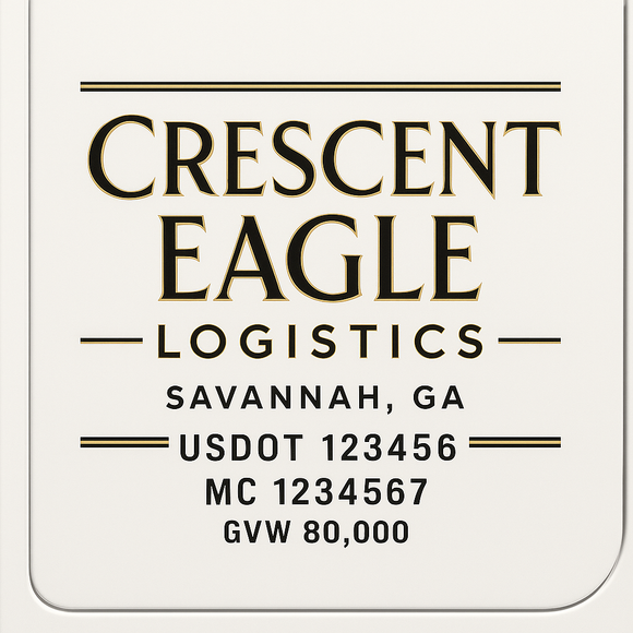 Custom Truck Door Decal Sticker Lettering Sign With Business Name, City-State, USDOT, MC, GVW, CA, KYU, VIN (Set of 2)