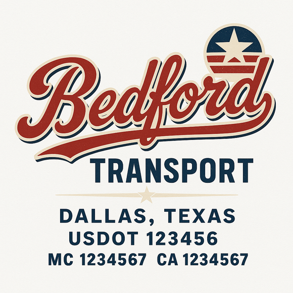 Custom Truck Door Decal Sticker Lettering Sign With Business Name, City-State, USDOT, MC, GVW, CA, KYU, VIN (Set of 2)