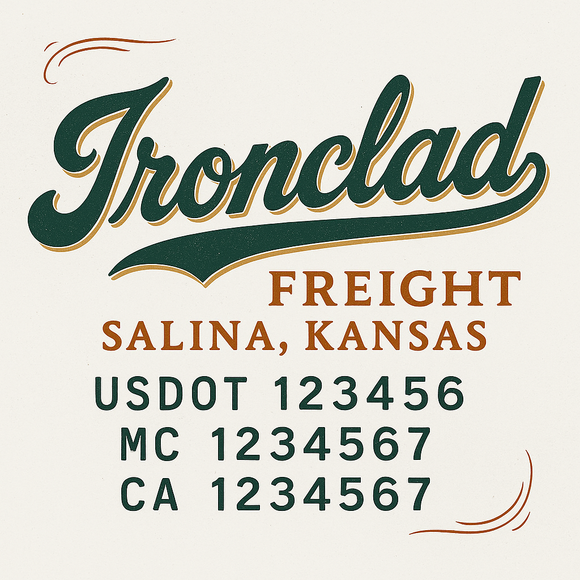 Custom Truck Door Decal Sticker Lettering Sign With Business Name, City-State, USDOT, MC, GVW, CA, KYU, VIN (Set of 2)