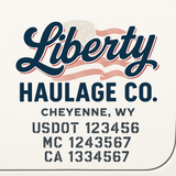 Custom Truck Door Decal Sticker Lettering Sign With Business Name, City-State, USDOT, MC, GVW, CA, KYU, VIN (Set of 2)