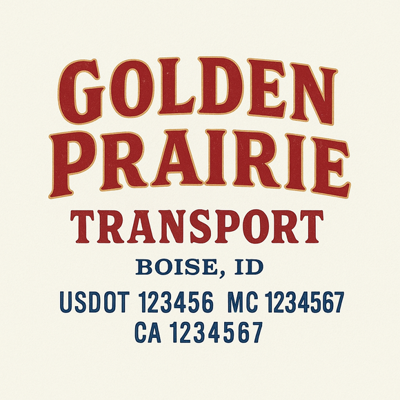 Custom Truck Door Decal Sticker Lettering Sign With Business Name, City-State, USDOT, MC, GVW, CA, KYU, VIN (Set of 2)