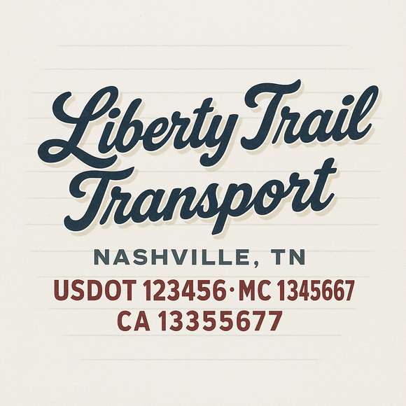 Custom Truck Door Decal Sticker Lettering Sign With Business Name, City-State, USDOT, MC, GVW, CA, KYU, VIN (Set of 2)