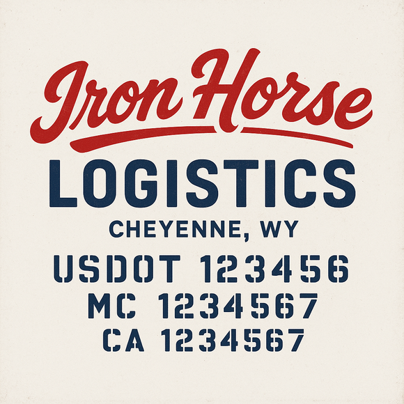 Custom Truck Door Decal Sticker Lettering Sign With Business Name, City-State, USDOT, MC, GVW, CA, KYU, VIN (Set of 2)