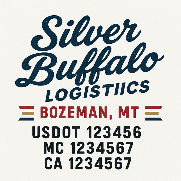 Custom Truck Door Decal Sticker Lettering Sign With Business Name, City-State, USDOT, MC, GVW, CA, KYU, VIN (Set of 2)