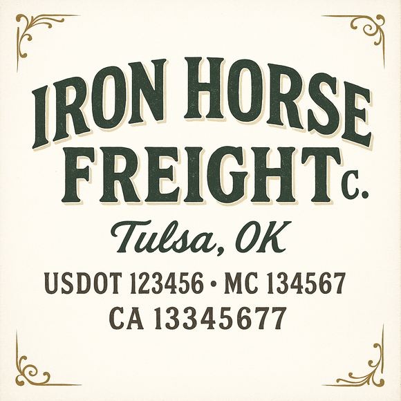 Custom Truck Door Decal Sticker Lettering Sign With Business Name, City-State, USDOT, MC, GVW, CA, KYU, VIN (Set of 2)