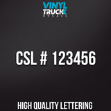 CSL Number Vinyl Decal Sticker(Set of 2)