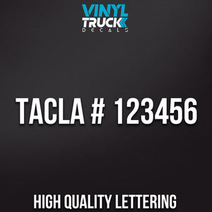 TACLA Number Vinyl Decal Sticker(Set of 2)