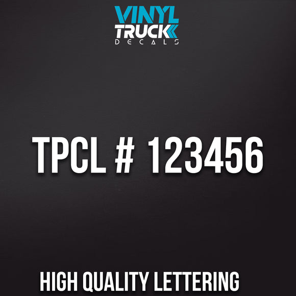 TPCL Number Vinyl Decal Sticker(Set of 2)