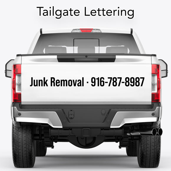 truck tailgate decal sticker for business