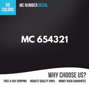 mc number decal 