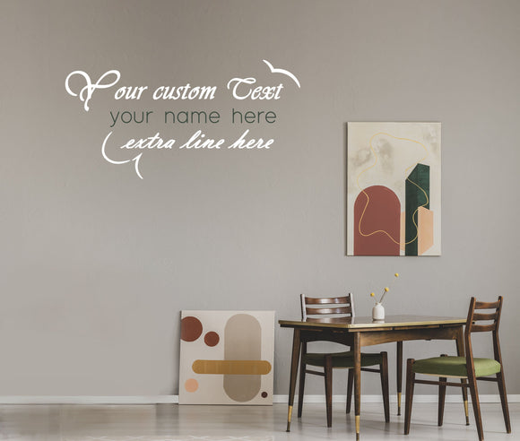 Custom Dining Room Art | Removable Vinyl Wall Decal | Home Decor