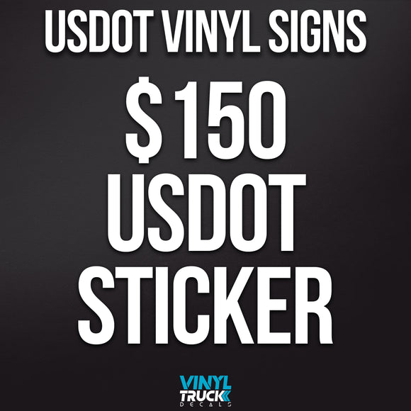 $150 usdot sticker