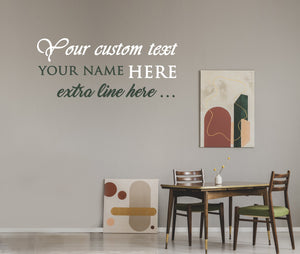 Custom Dining Room Art | Removable Vinyl Wall Decal | Home Decor