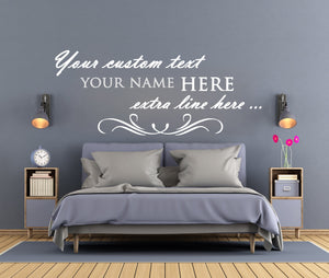 Custom Bedroom Wall Quote Decals