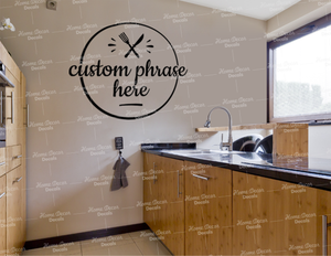 Custom Kitchen Art | Removable Vinyl Wall Decal | Home Decor