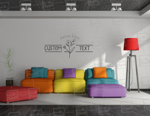 Custom Living Room Art | Removable Vinyl Wall Decal | Home Decor