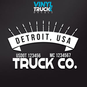 Company Name Decal with USDOT & location