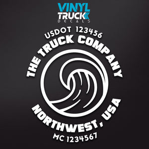 Company Name Decal with USDOT & location