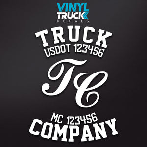 Company Name Decal with USDOT & location