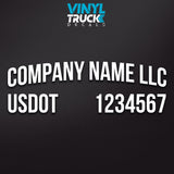 arched company name usdot decal sticker