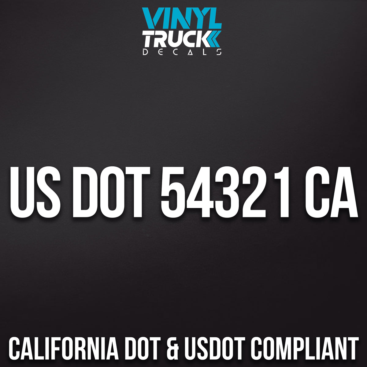USDOT Truck Number Decal Sticker California (Set of 2) – VINYL TRUCK DECALS