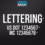 vinyl lettering usdot mc decal sticker