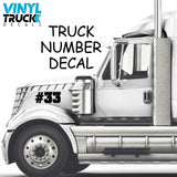truck number decal sticker for trucks