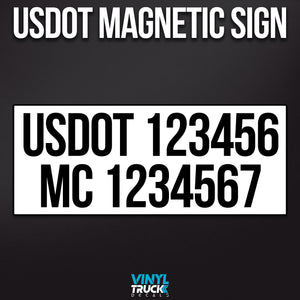 usdot & mc magnetic sign