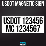 usdot & mc magnetic sign