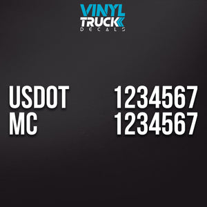 spaced usdot mc decal stickers